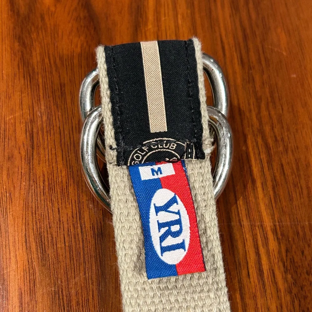 Canvas Black & Tan Ring Belt Size 26